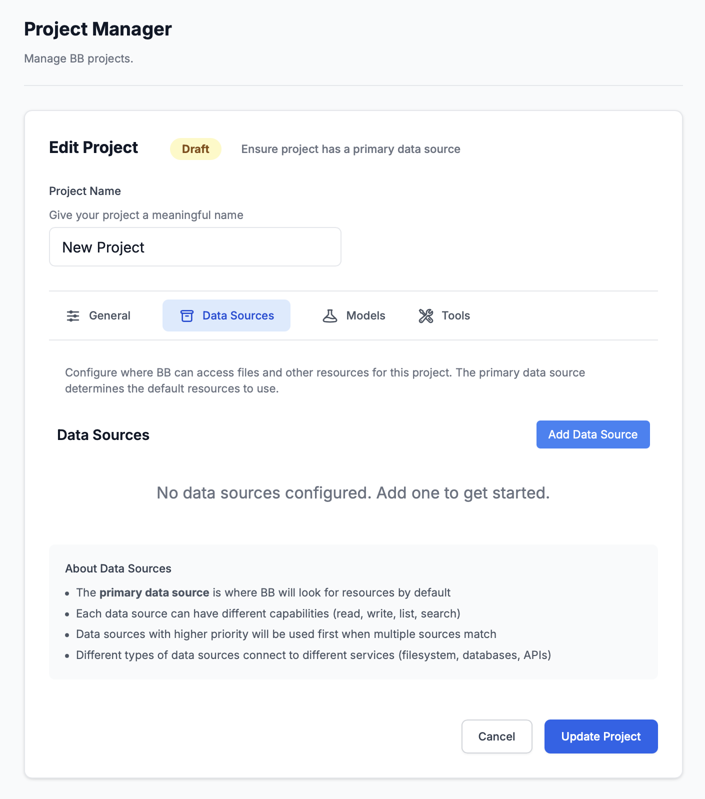 Data Source Configuration